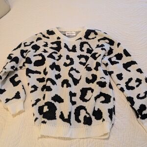 Cotton Emporium Black and White Knit Sweater